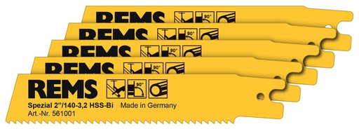 Rems Sägeblätter 5-er Pack gelb 2 Zoll, 140mm