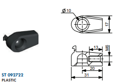 Kugelpfanne DM.10-NYLON 92722