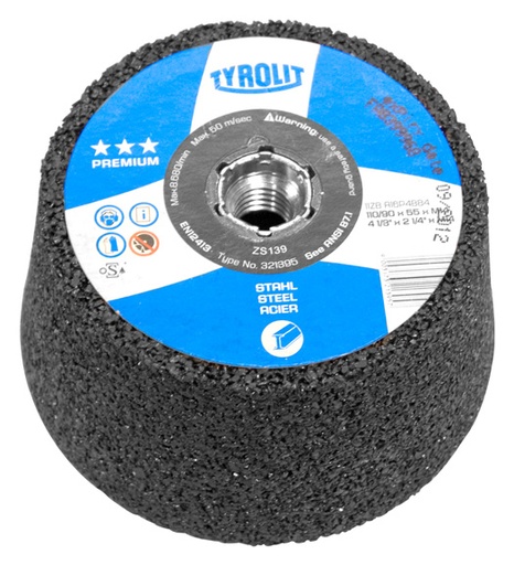 Tyrolit Schleiftopf Metall 110/90/55mm M14 K36 Premium