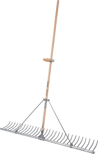 Alu Schlepprechen mit Stiel mit 30 Zinken; 134cm