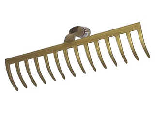 Gartenrechen 14 Zinken 35cm ohne Stiel (Gold)