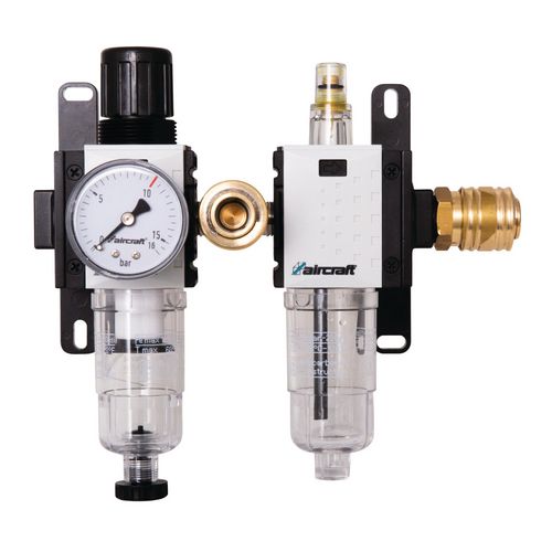 Aircraft Druckminderer ohne Filter +Manometer 1/4Z 12bar