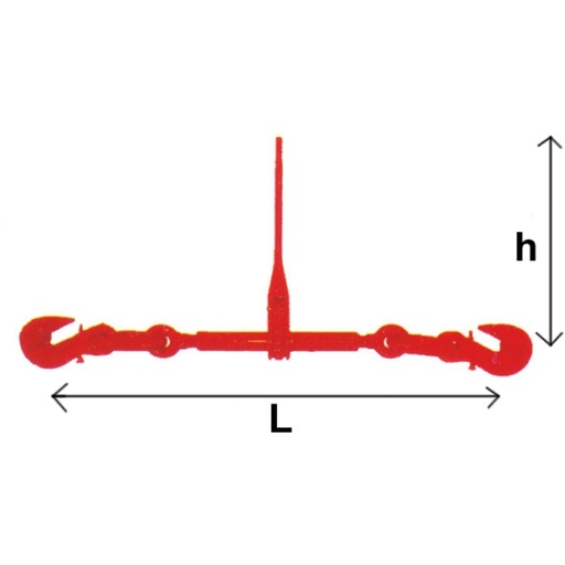 Ratschenspanner Zrswp 8 Connex mit Zurrkettenanhänger 60Kn